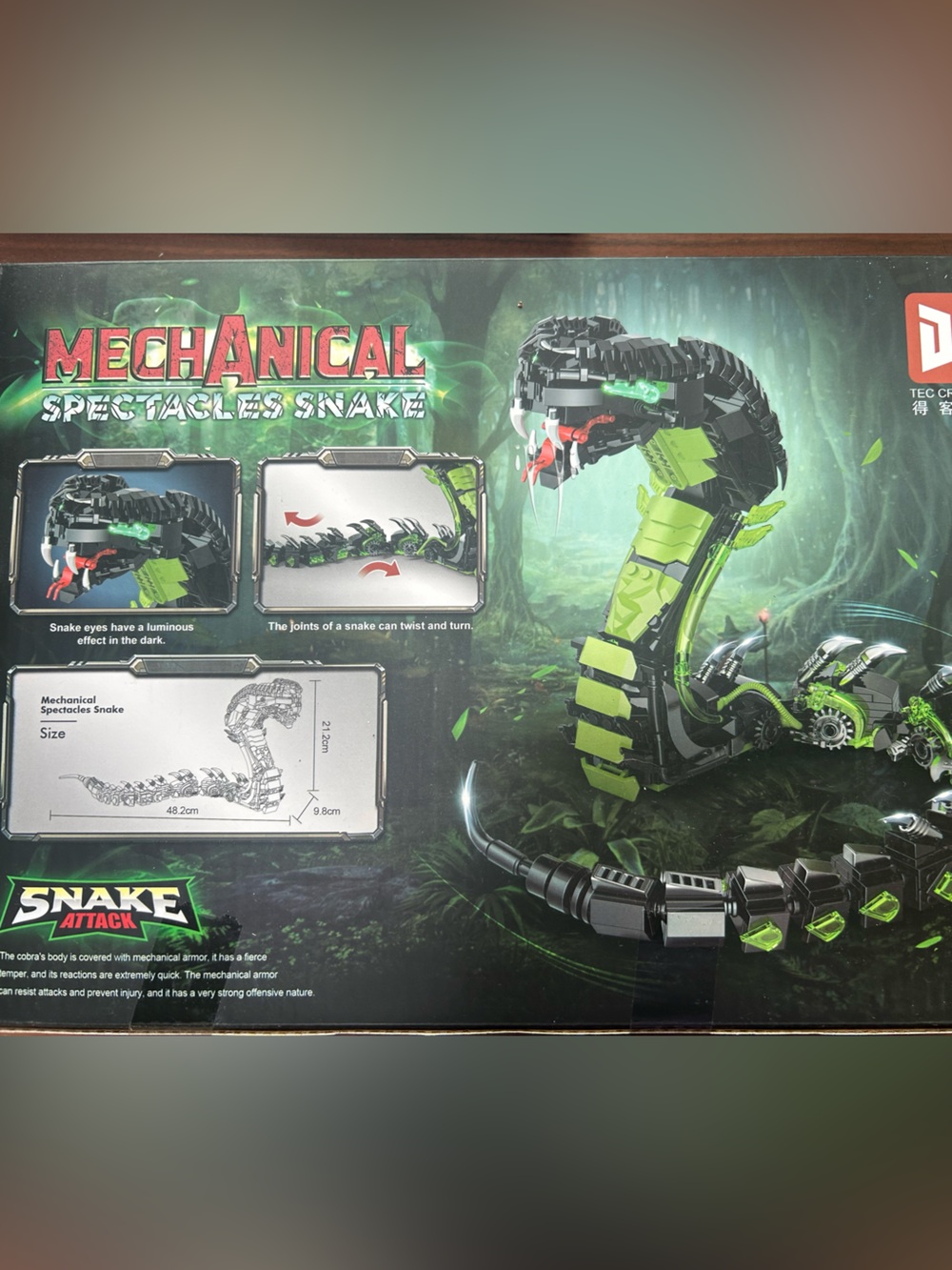 Mechanical Snake Building Blocks Set Creative Model Toys Set for Adults and Kids
